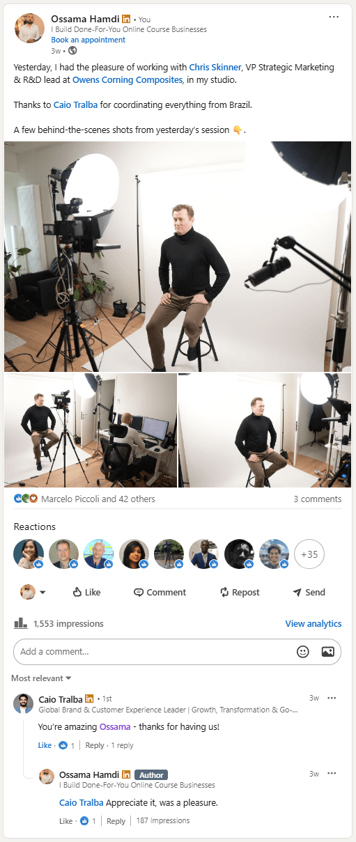 Chris Skinner LinkedIn post